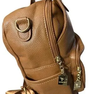 LANYIBAIGEROO Brown Leather Backpack Purse Bag Zipper NWOT Brown Leather Exterior Backpack Bags & Handbags for Women  main image 3